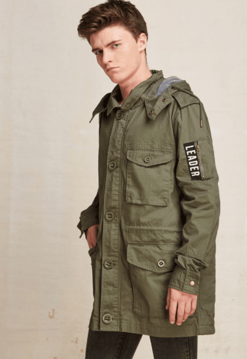 abrigos largos hombre militar