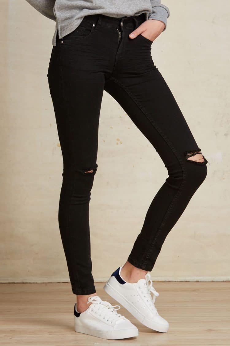 jeans rotos estilo casual mujer