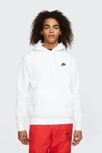 Sudadera Nike Sportswear Club Fleece blanca